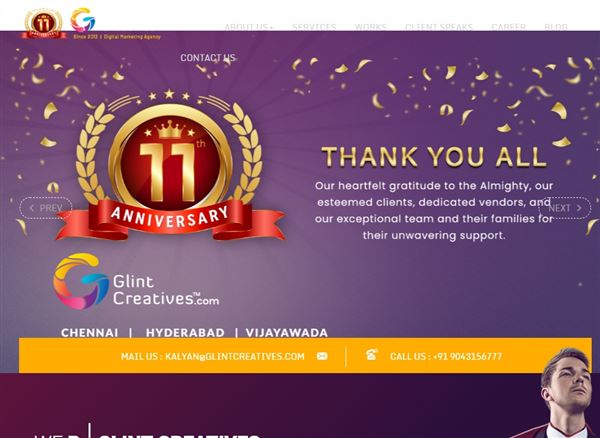 Glint Creatives Pvt Ltd - Vijayawada : Web Design And Mobile App Development, Digital Marketing Agency In Vijayawada
